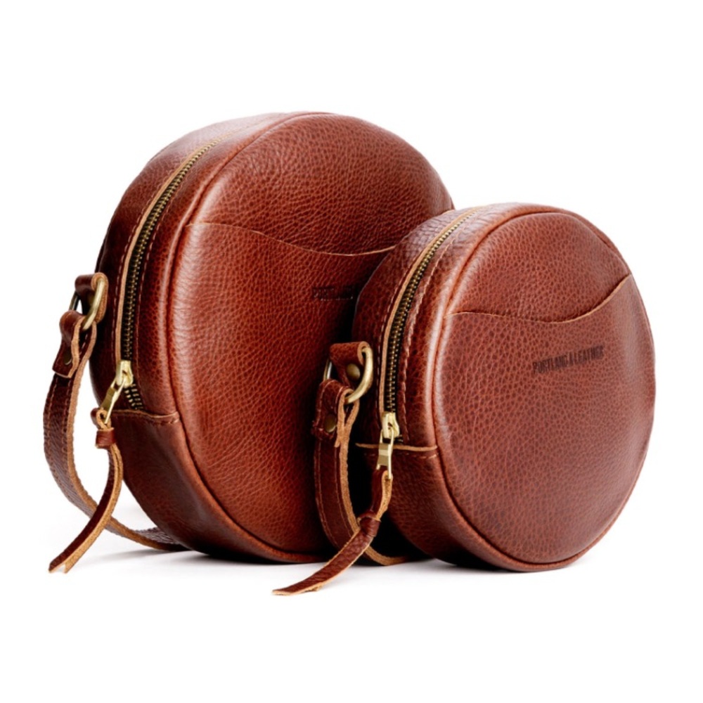 Portland Leather Mini Circle Crossbody Bag - Picture 3 of 15